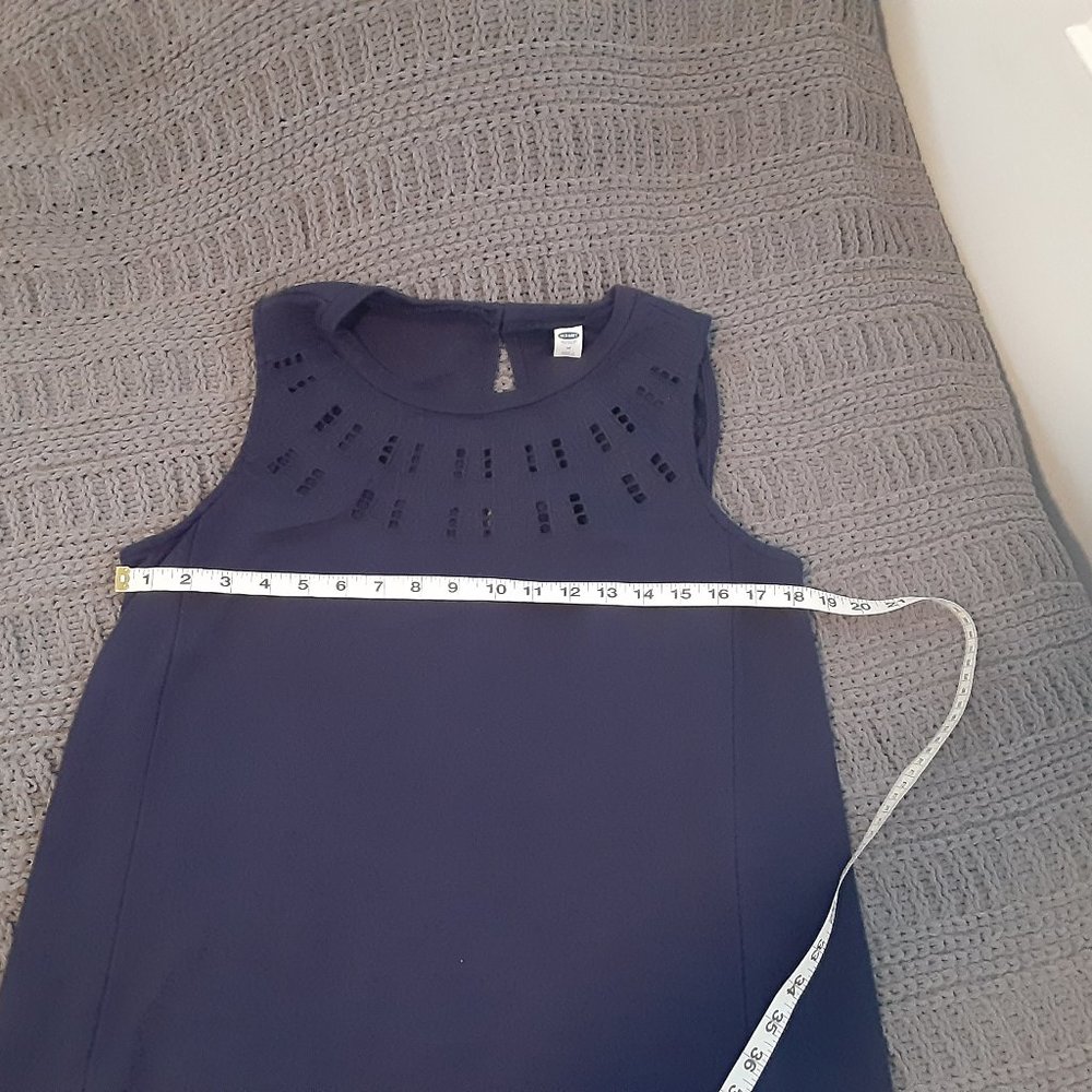 Old Navy sleeveless sweatshirt dress w cut outs blue size medium - Picture 6 of 12